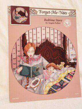 Bedtime Story Forget Me Nots Just CrossStitch Leaflet 464 Cross Stitch 1992